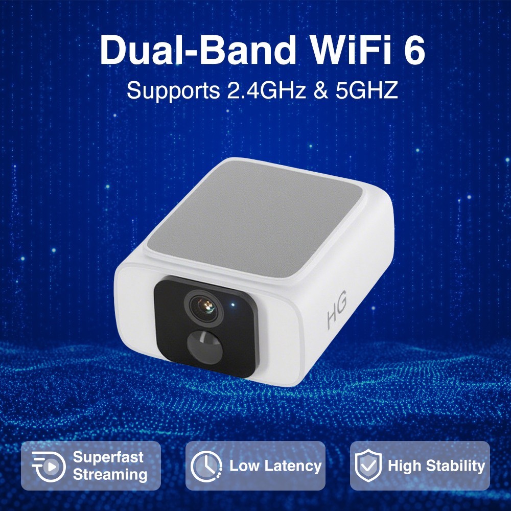 New tech Pre Record Wireless DualBand Solar Battery Power Security Camera 2PACK