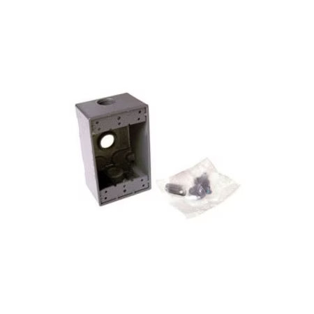Bell Outdoor 5324-0 Weatherproof Electrical Box, 1 Gang, 3/4 In Hub Size, 3