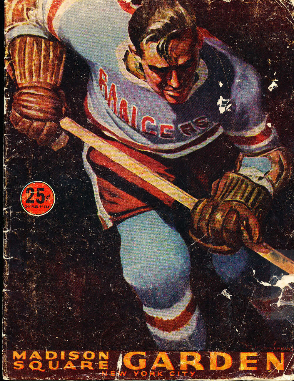 1950 new York Rangers player review in Madison Square Garden magazine bh3