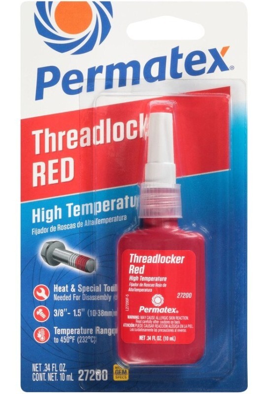 PERMATEX #27200 RED TREADLOCKER HIGH TEMPERATURE .34 OZ NEW FAST SHIP 6048011