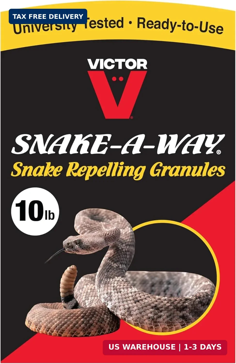 Victor VP364B-10 Snake-A-Way Outdoor Snake Repellent For Yard Powerful, Granules
