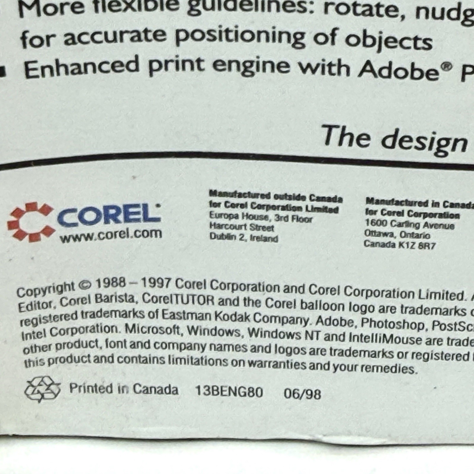 COREL DRAW 8 Software New & Sealed for Win95 & NT 4.0 1998 Read Description