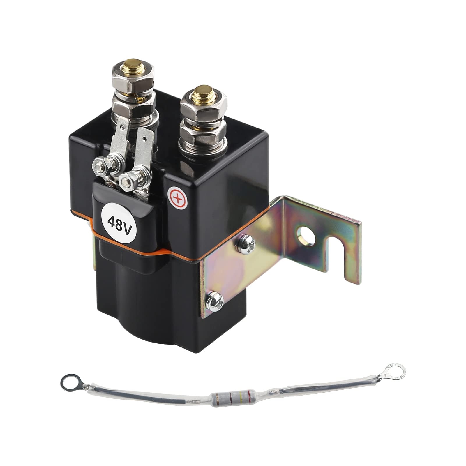 Golf Cart 48V Solenoid with Resistor 4 Terminal Solenoid Coil Compatible with...