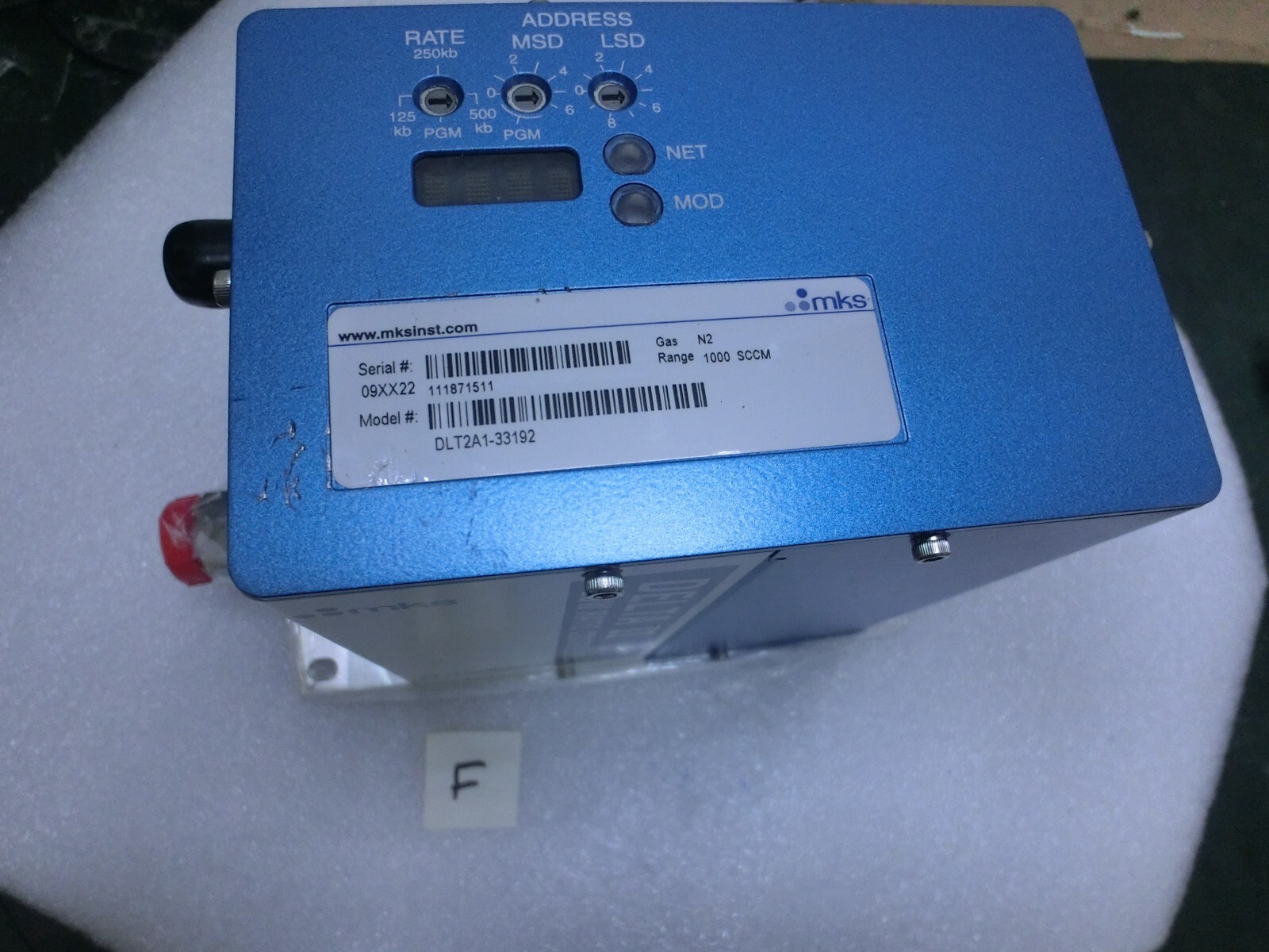 MKS DLT2A1-33192 Flow Ration Controller,N2 1000sccm,Unused,US+9353