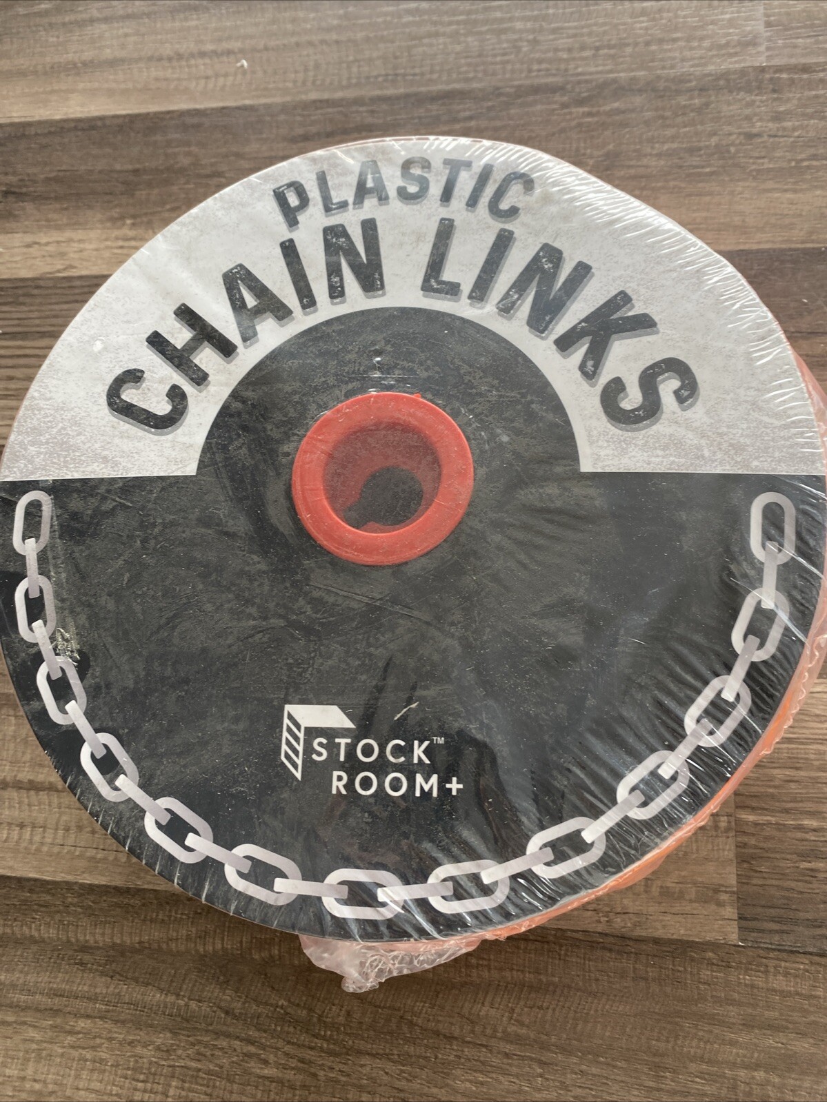 Stock Room+ Plastic Chain links Orange Safety Barrier Chain Links/Ar