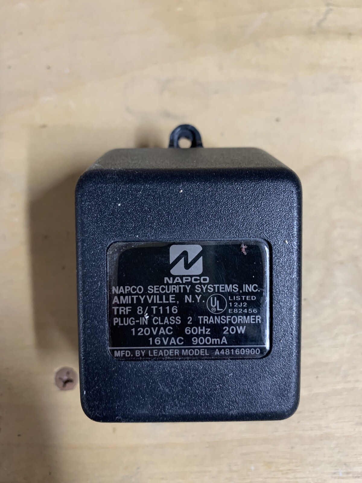 Napco Transformer 16VAC 900mA TRF 8/T116