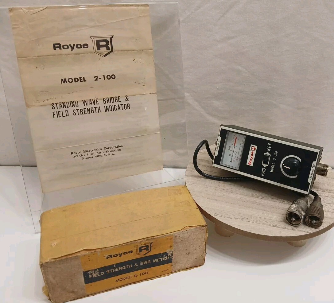 Royce Electronics Model 2-100 Field Strength & SWR Meter Vintage Electronics