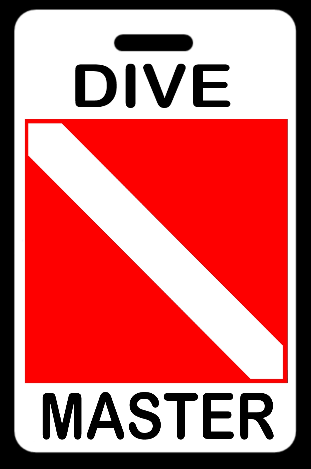 DIVE MASTER SCUBA Diving Luggage/Gear Bag Tag - New