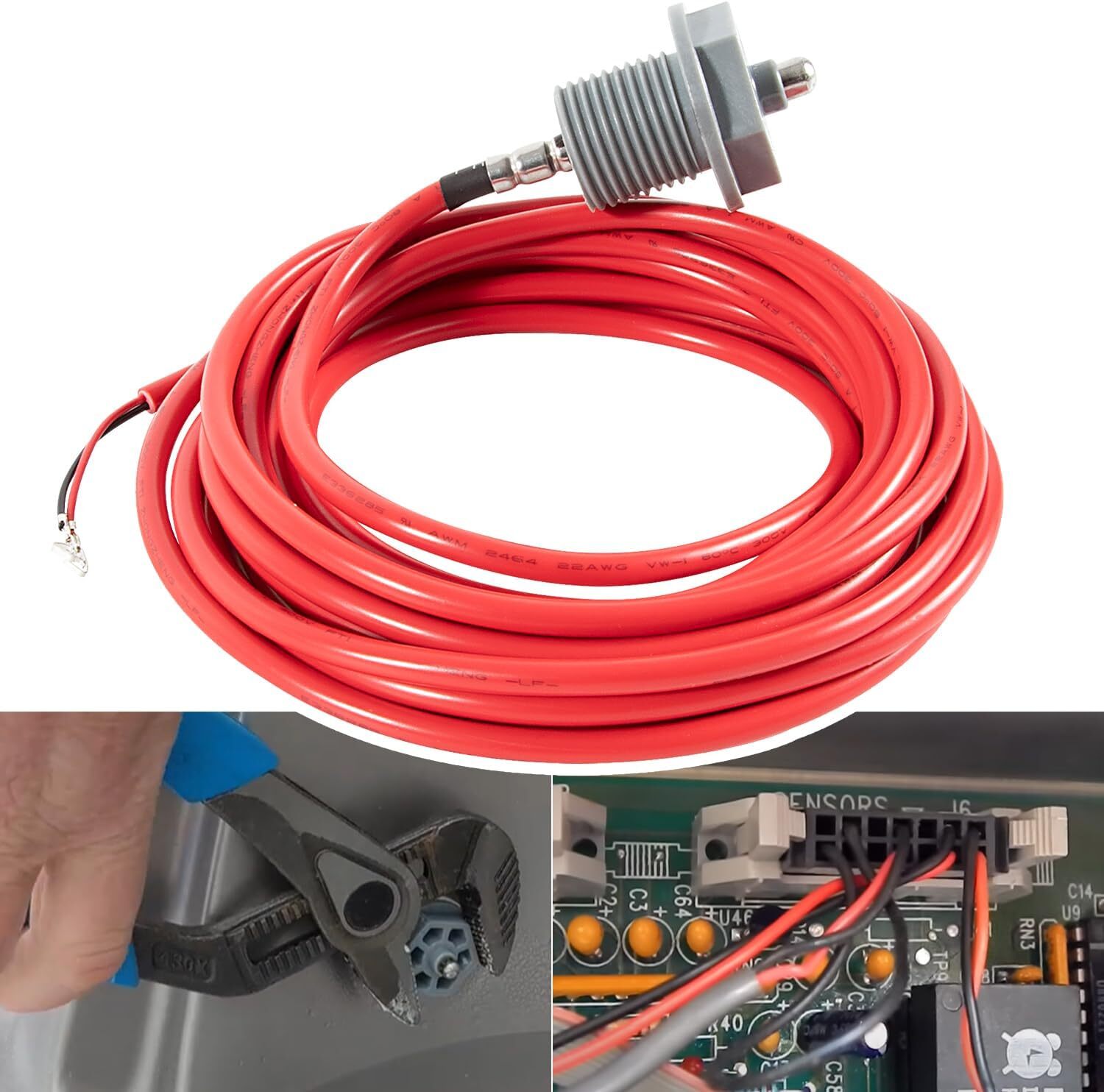 6600-166 Temperature Sensor with Curled Finger Connector for Sundance / Jacuzzi