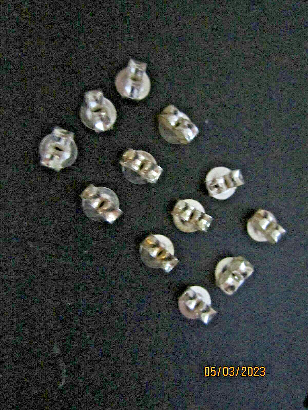Sterling Earnuts Ear Backs Findings  ONE DOZEN Friction