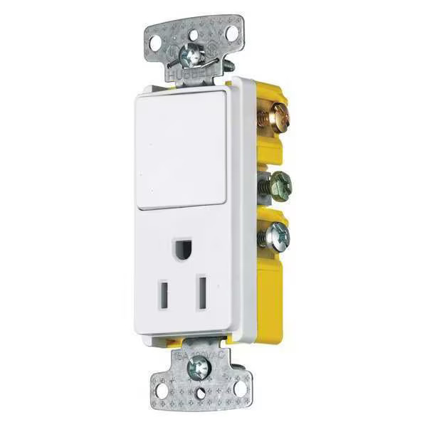 Bryant Combination Device, Switch/Receptacle, 15A RCD108W Bryant RCD108W