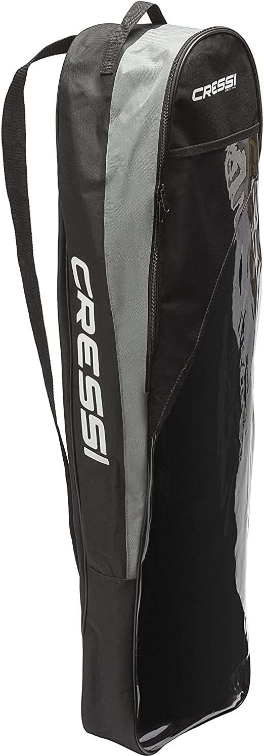 Cressi Long Fins Set Bag - Freediving Scuba Gear Made in One Size, Black