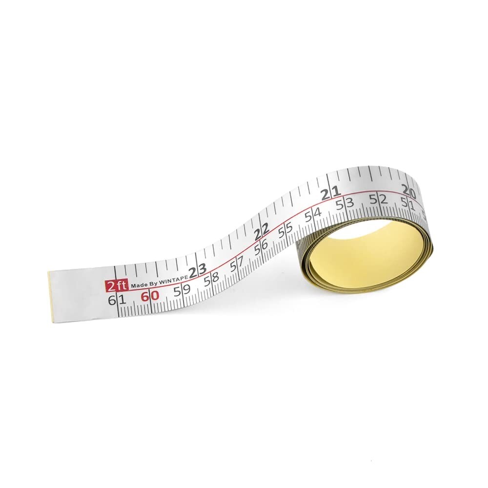 Waterproof 24'' Adhesive Measuring Tape with Push-Button Lock – Universal Use