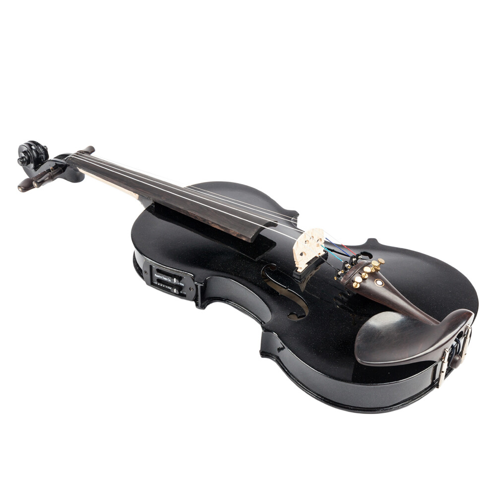 4/4 Full Size Solid Wood EQ Violin with Case Bow Strings Shoulder Rest & Tuner