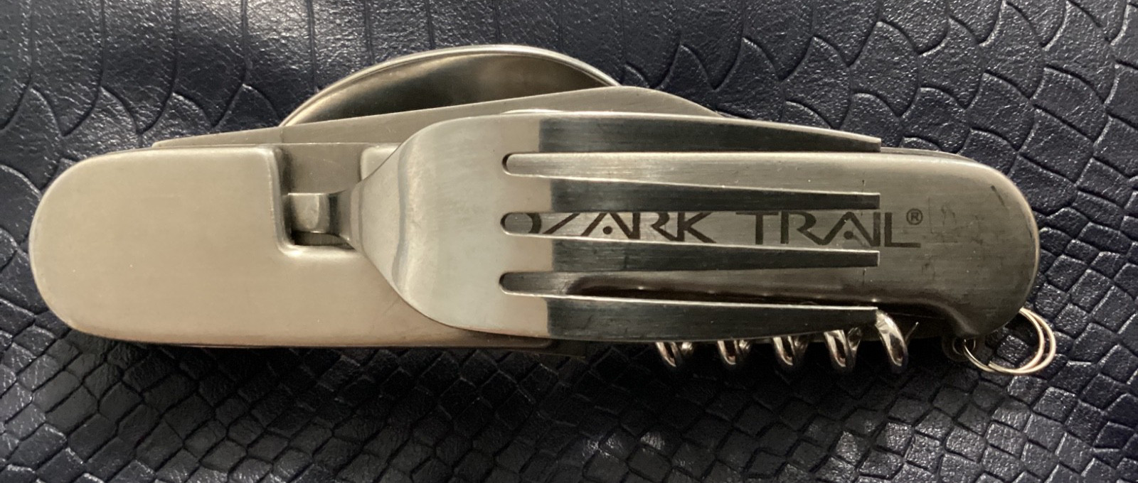 Ozark Trail Pocket Knife Multi Tool Hobo Camp Fork Spoon Opener Corkscrew