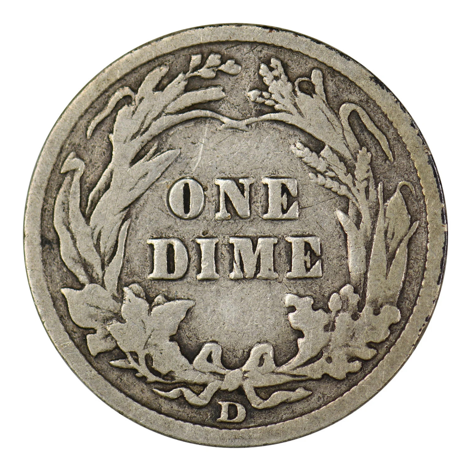 1909-D Barber Dime Very Good Condition