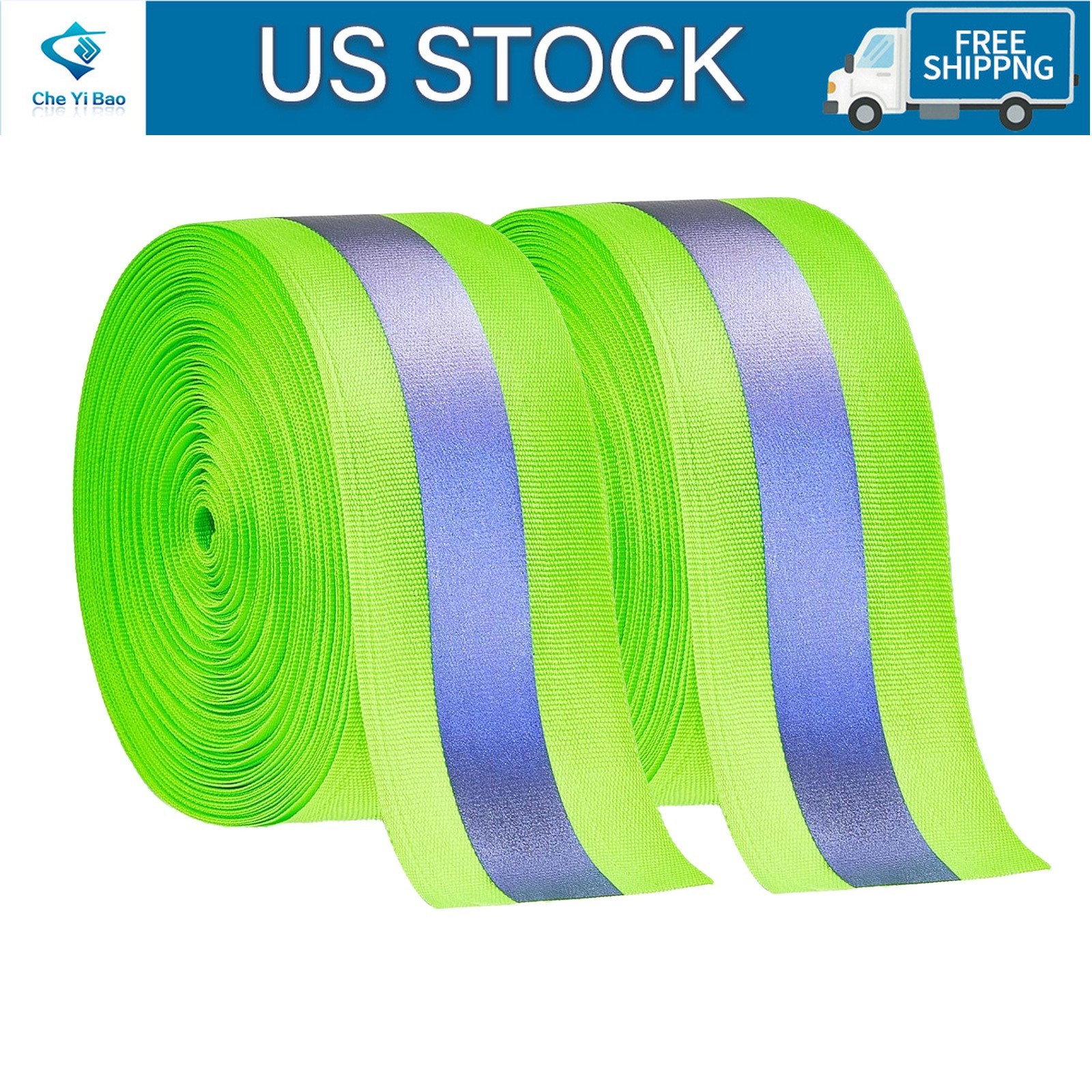 2" Sew on High Visibility Hi Vis Retro Reflective fabric tape