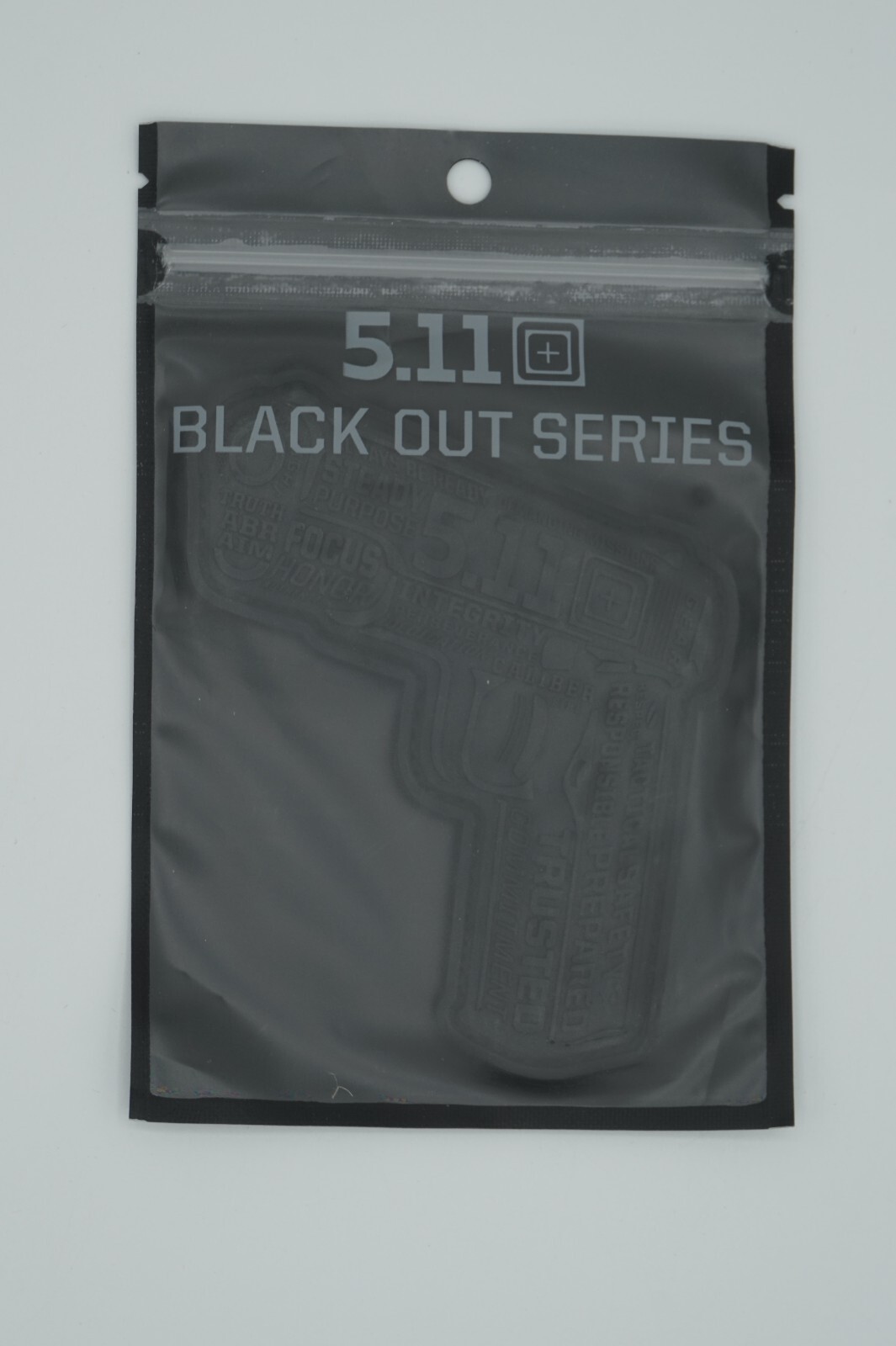 5.11 Tactical 45 Words or Less Blackout Series Patch Style #81023BLK (045)
