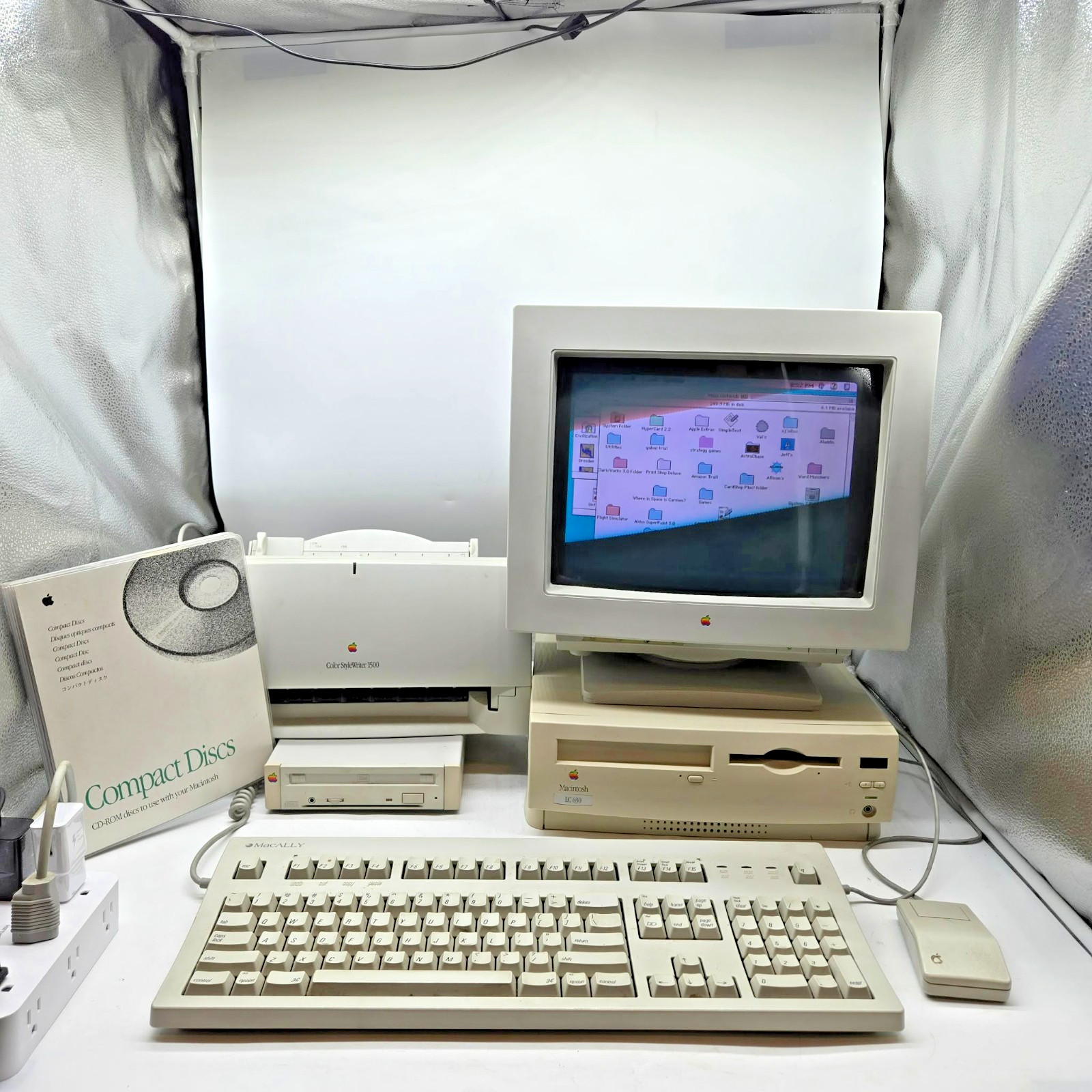 Vintage Apple Macintosh LC 630 Bundle + 14" Color Monitor + StyleWriter 1500