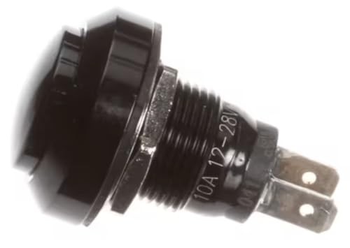 Fits Nemco 25T85 10A 12-28VDC 6A125V Switch, Black Push Button, Food Steamer