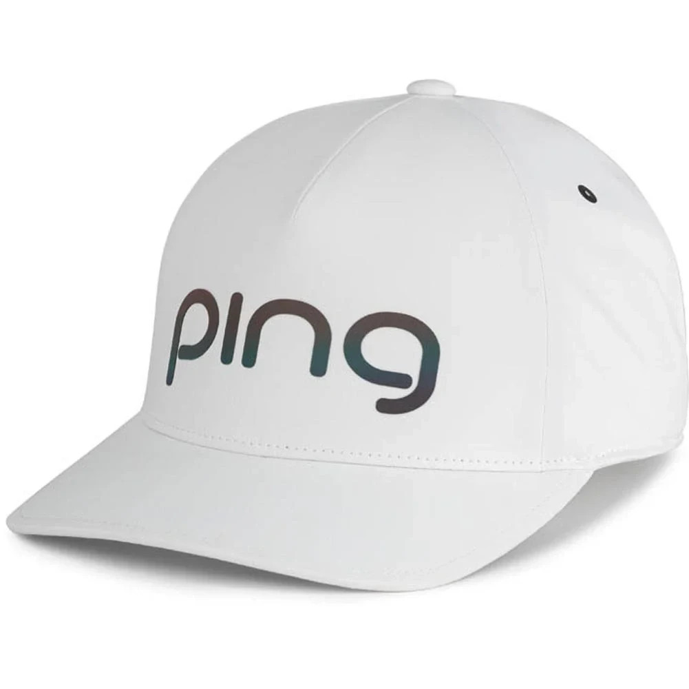 NEW Ping 37965-01 White Structured Performance Flex Fit Delta Golf Cap Hat Women