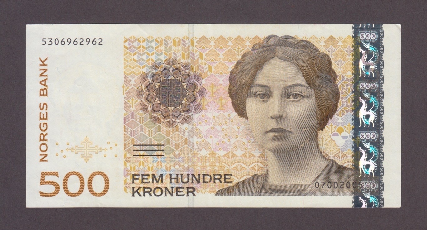 NORWAY P.51d-2962  500 KRONER 2005 NO PREFIX  VF WE COMBINE  2602