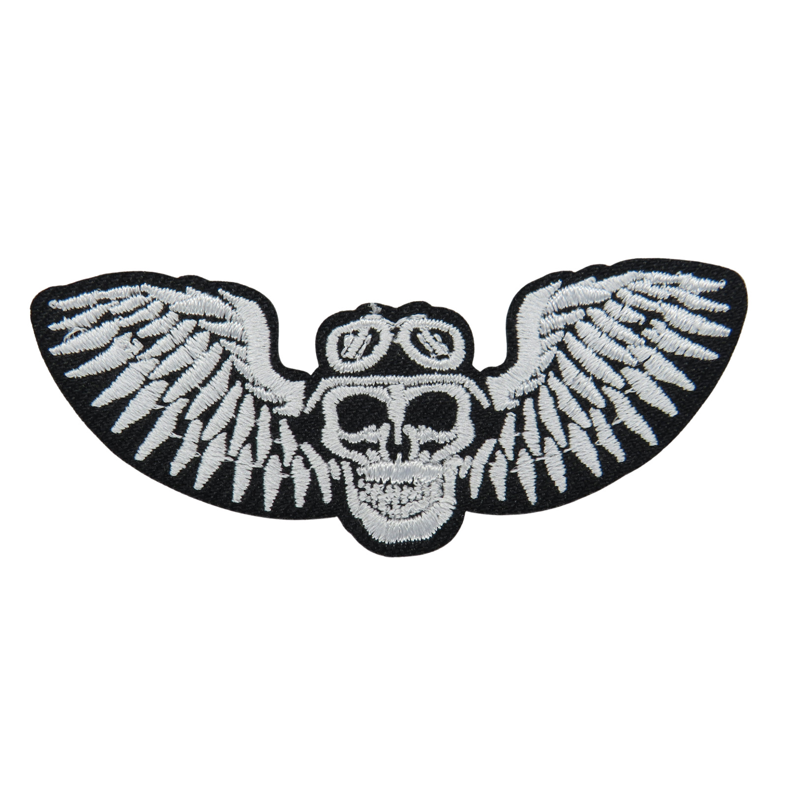 Skull with wings patch iron on patch biker punk patch iron on