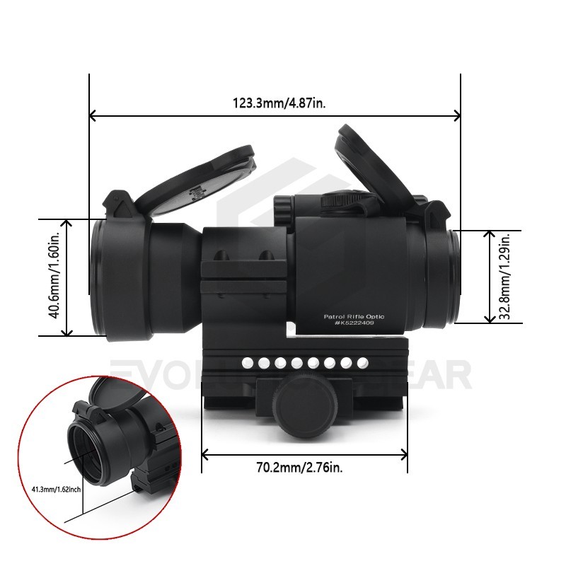 EvolutionGear Maded: Clone Tactical PRO Red Dot Reflex Sight with QRP2 Mount