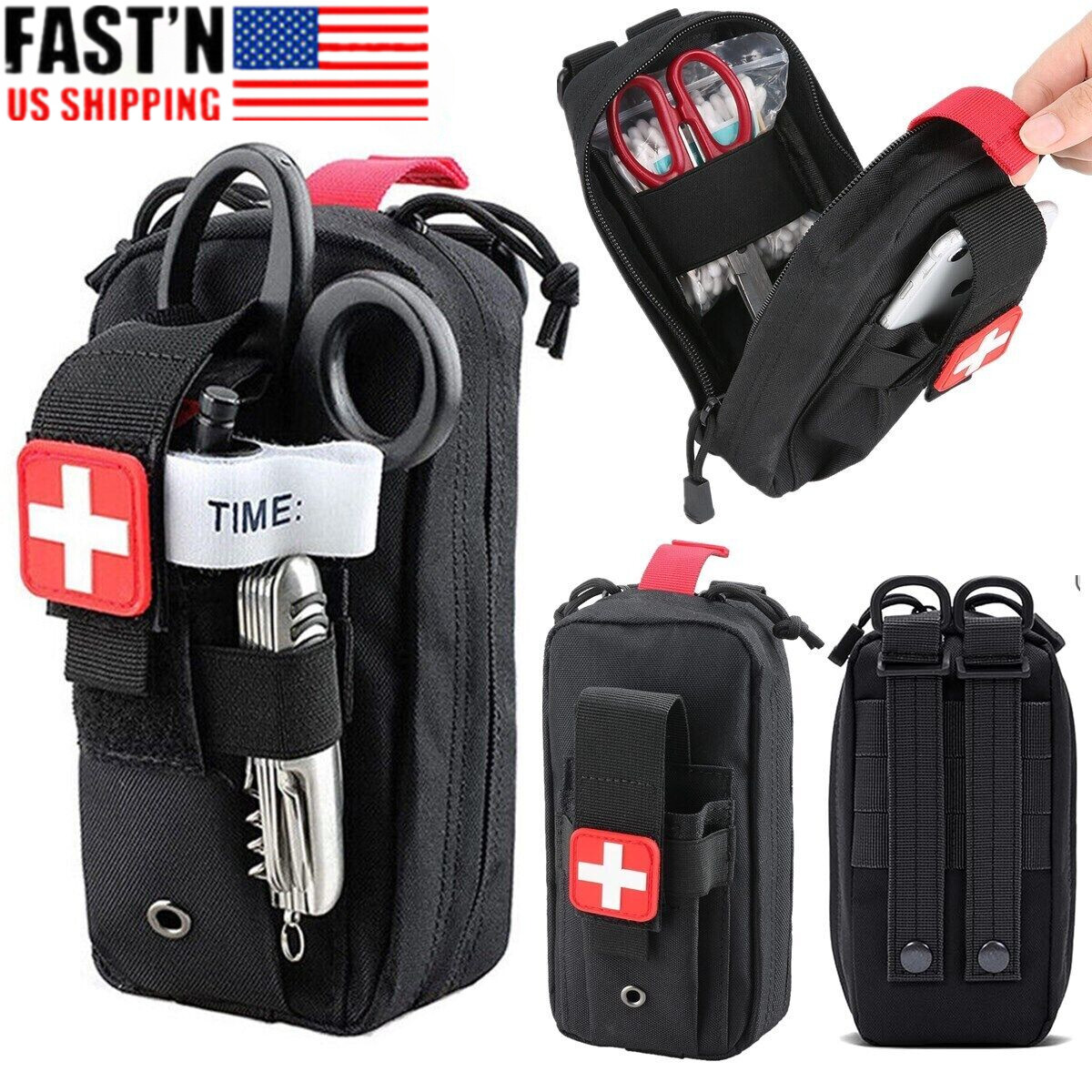US Tactical EMT First Aid Pouch IFAK Trauma Kit Survival Bag MOLLE Medical Pouch