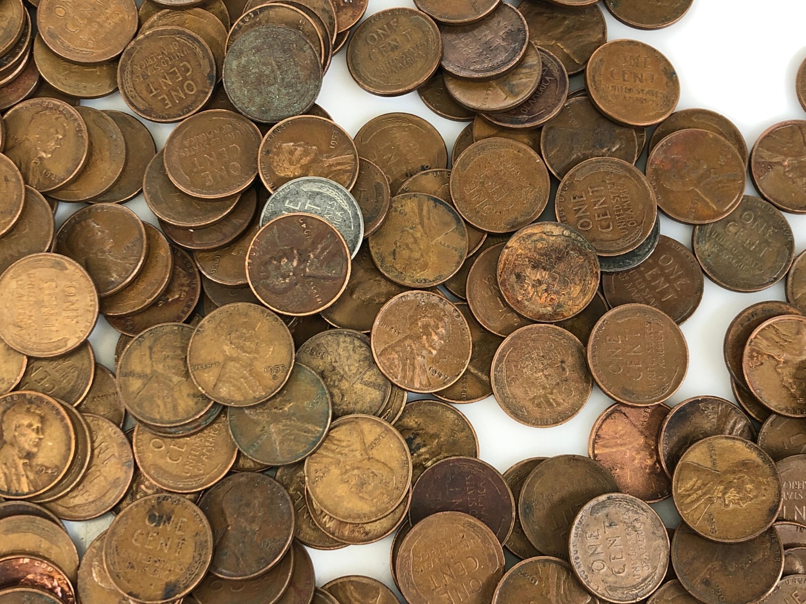 Lincoln Wheat Cent Penny Lot of 5  1909 - 58   Free Shipping