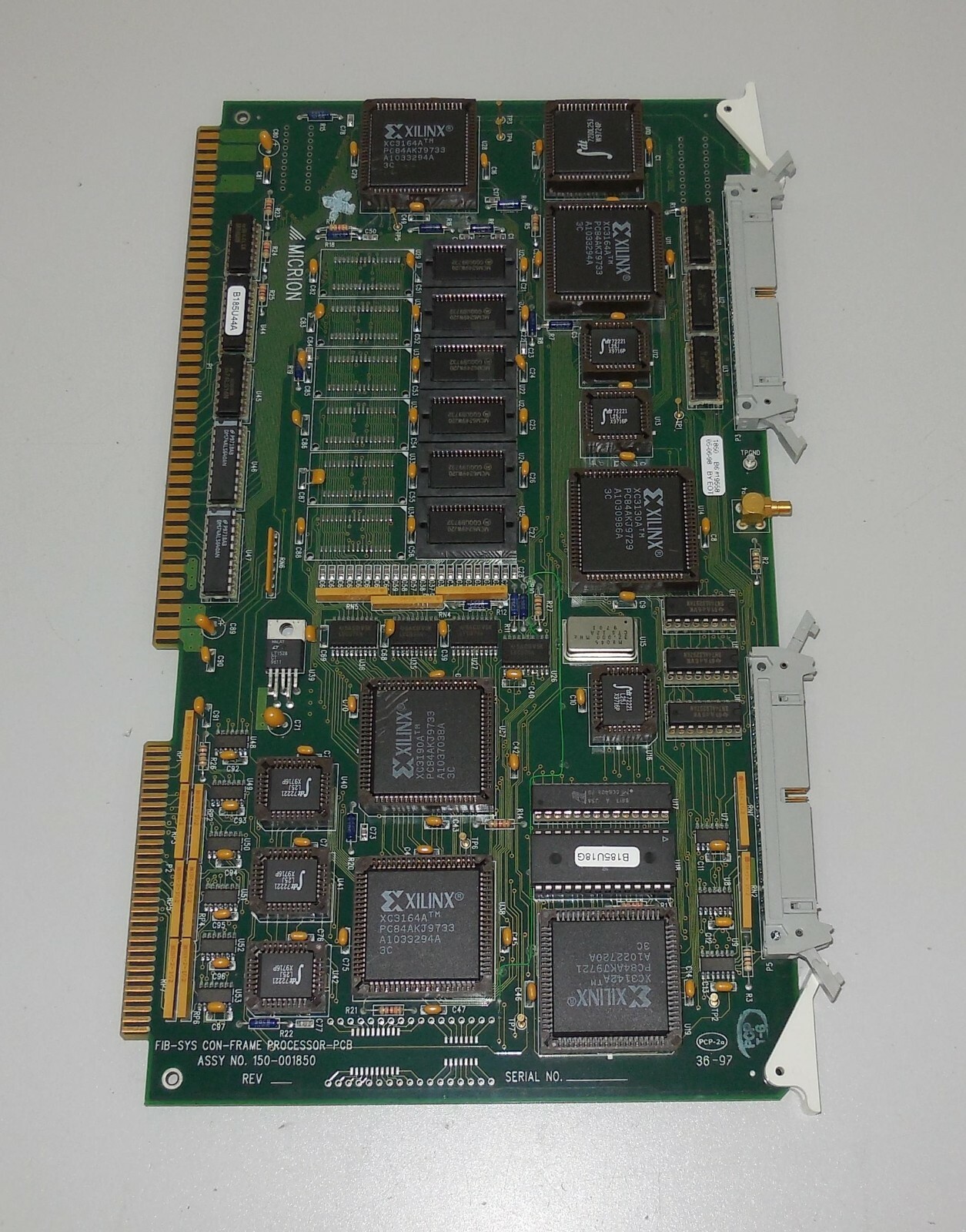 Micrion 150-1850 Rev B6 assy no. 150-001850 FIB-SYS CON-FRAME PROCESSOR-PCB