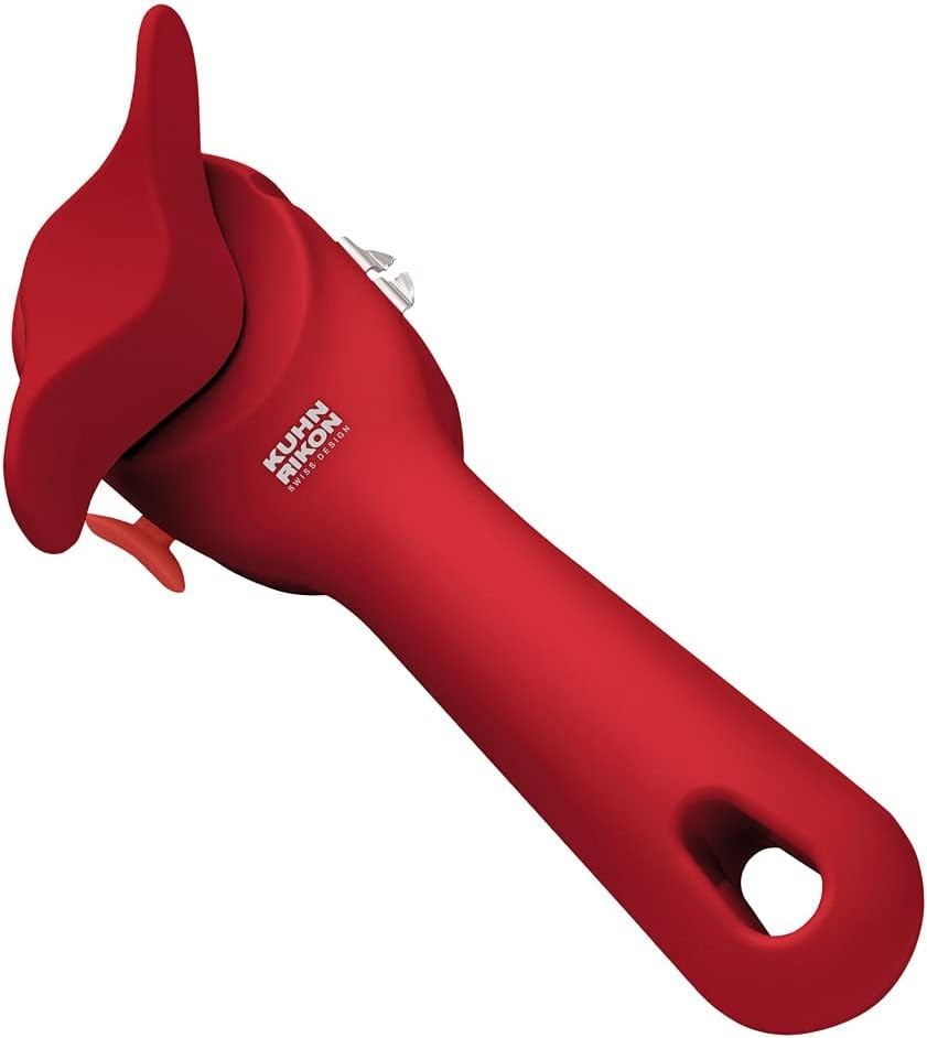 Ergonomic Can Opener, Red - Stainless Steel