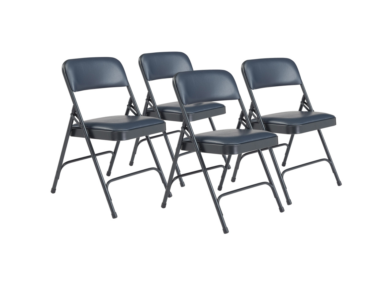 NPS 1204 Vinyl Dual-Hinge Folding Chair - Supports Up to 500 lb - 17.75" Seat He