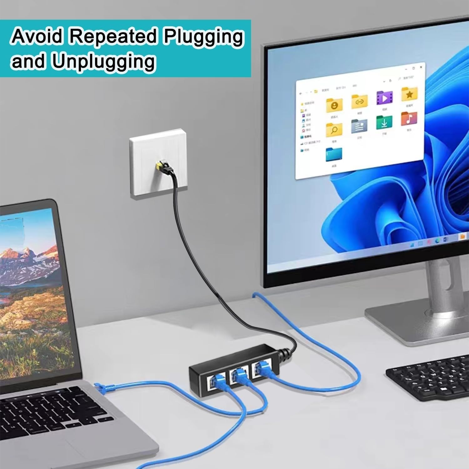 Starlink Compatible RJ45 Splitter 1 to 3 - High-Speed Connectivity Solution