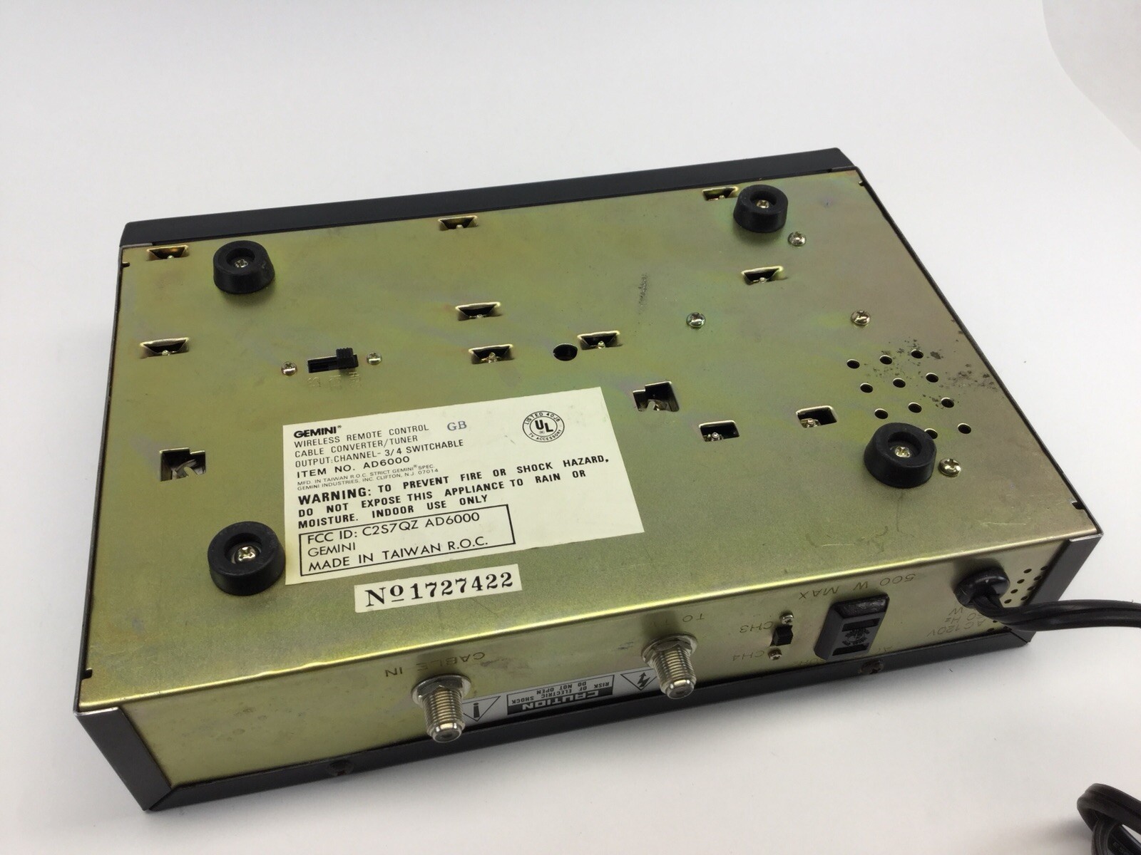 Gemini Wireless Cable Converter/Tuner Model AD6000
