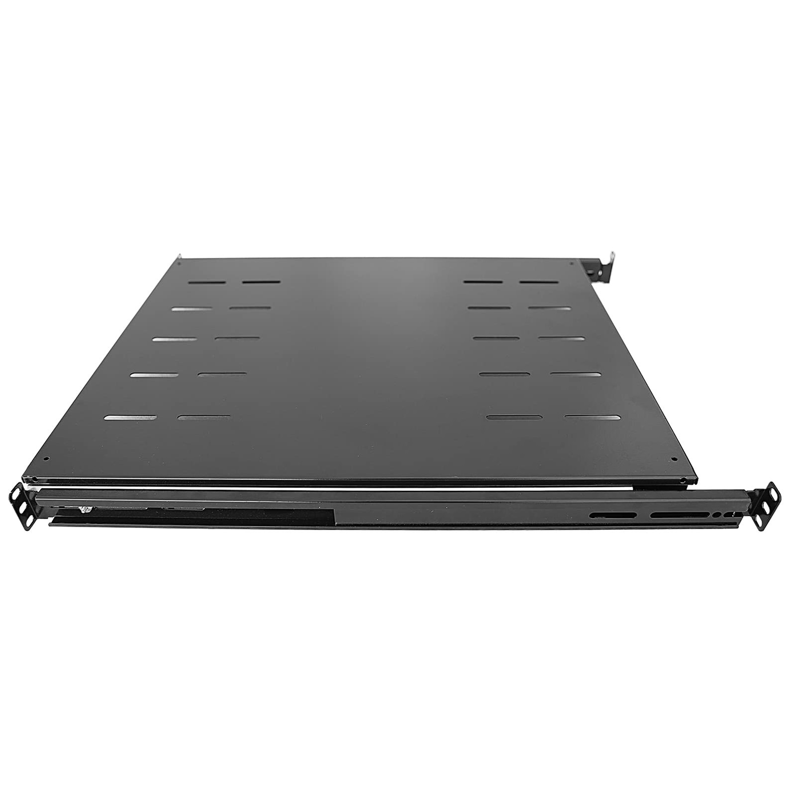 Sliding Fixed Rack Server Shelf 1U 19" 4 Post Rack Mount-Adjustable 24"-32"