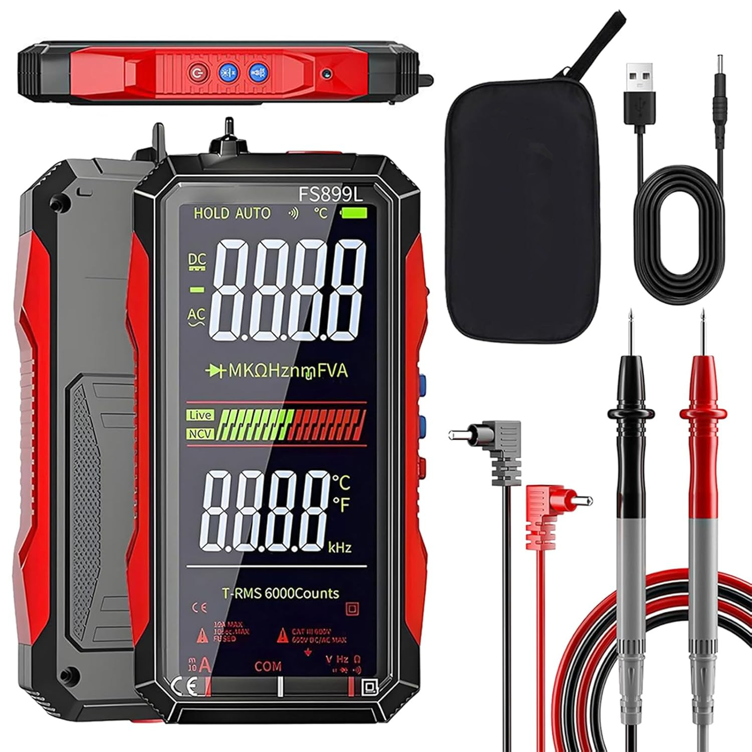 USB Rechargeable Digital Multimeter Tester Automatic for Electrical Issues New