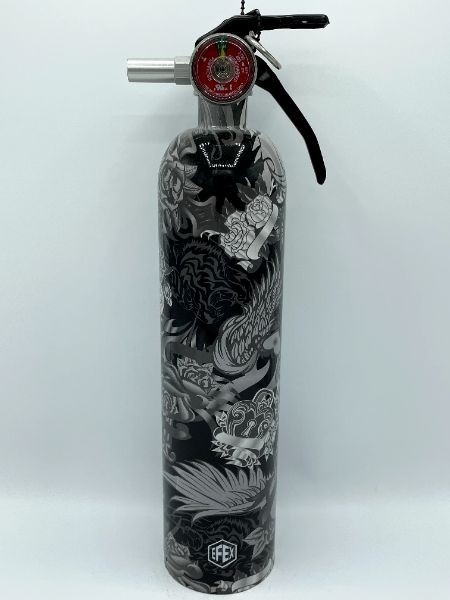 Personal Fire Extinguisher - Tatoo - Unique Holiday Gift with Silver Tube