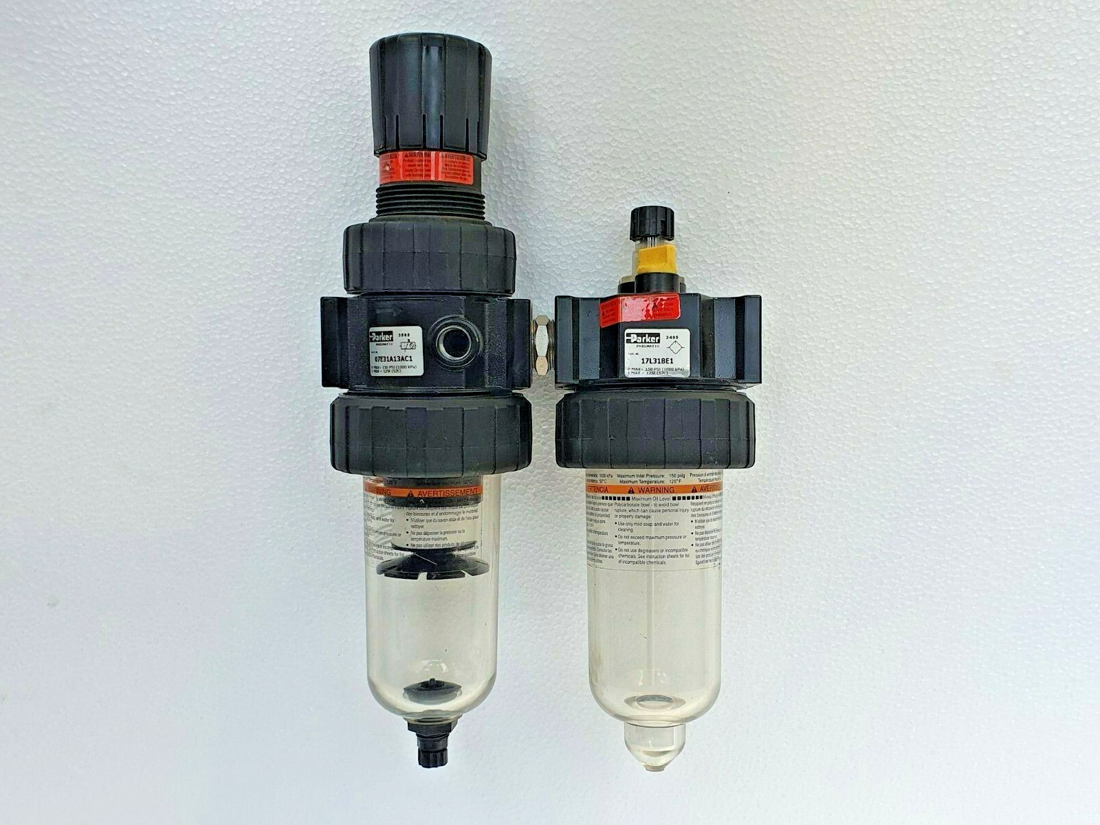 PARKER 17L31BE1 Air FRL 1/2" Filter Regulator Lubricator Set # NEW