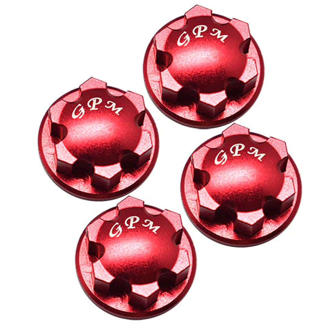 NEW GPM Racing Aluminum 6061-T6 Wheel Lock Red : 1/8 Sledge / 1/10 E-Revo