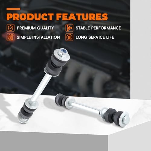 2Pcs 15135385 Front Sway Bar Stabilizer Bar Link and Bushing Kit Compatible