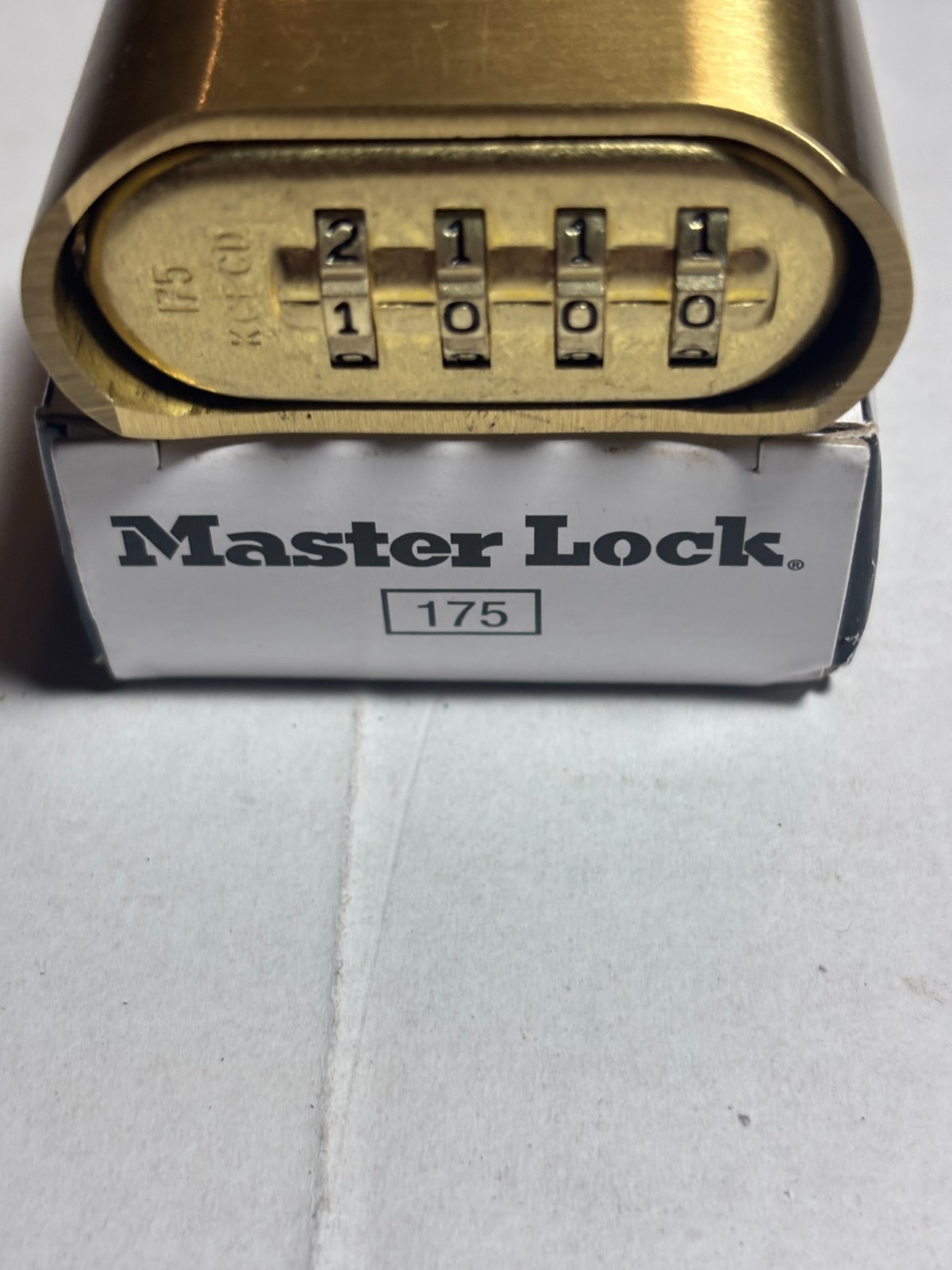 Master Lock 175 M175 4-Digit Resettable Brass Combination Padlock New Open Box