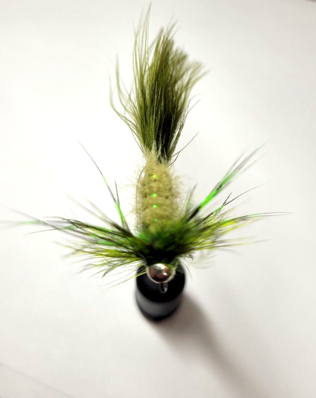 BUGGY CHENILLE - OLIVE - Small 2mm - 5 Yd. pc. - Fly & Jig Tying Material - NEW!