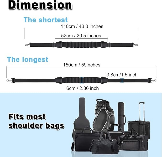 Shoulder Strap, 59” Luggage Shoulder Strap, Universal Bag Strap Replacement for