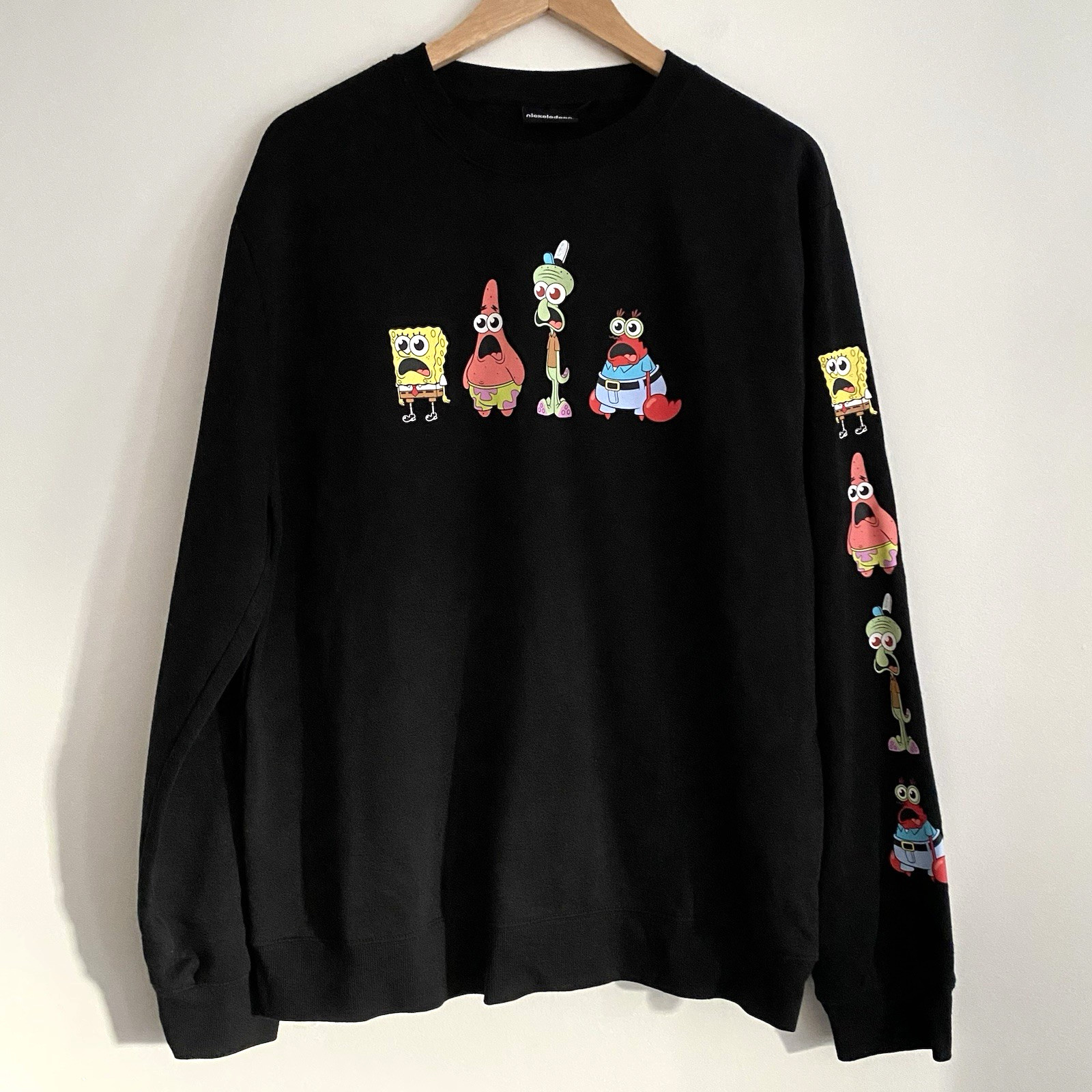 SpongeBob SquarePants Sweatshirt L Patrick Squidward Mr Krabs Comfy