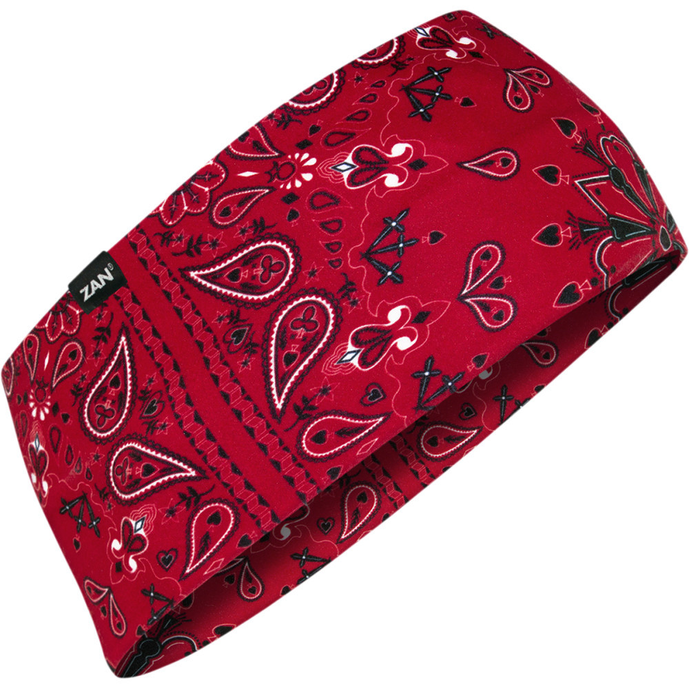 Zan Headgear SportFlex Headband - Red Paisley