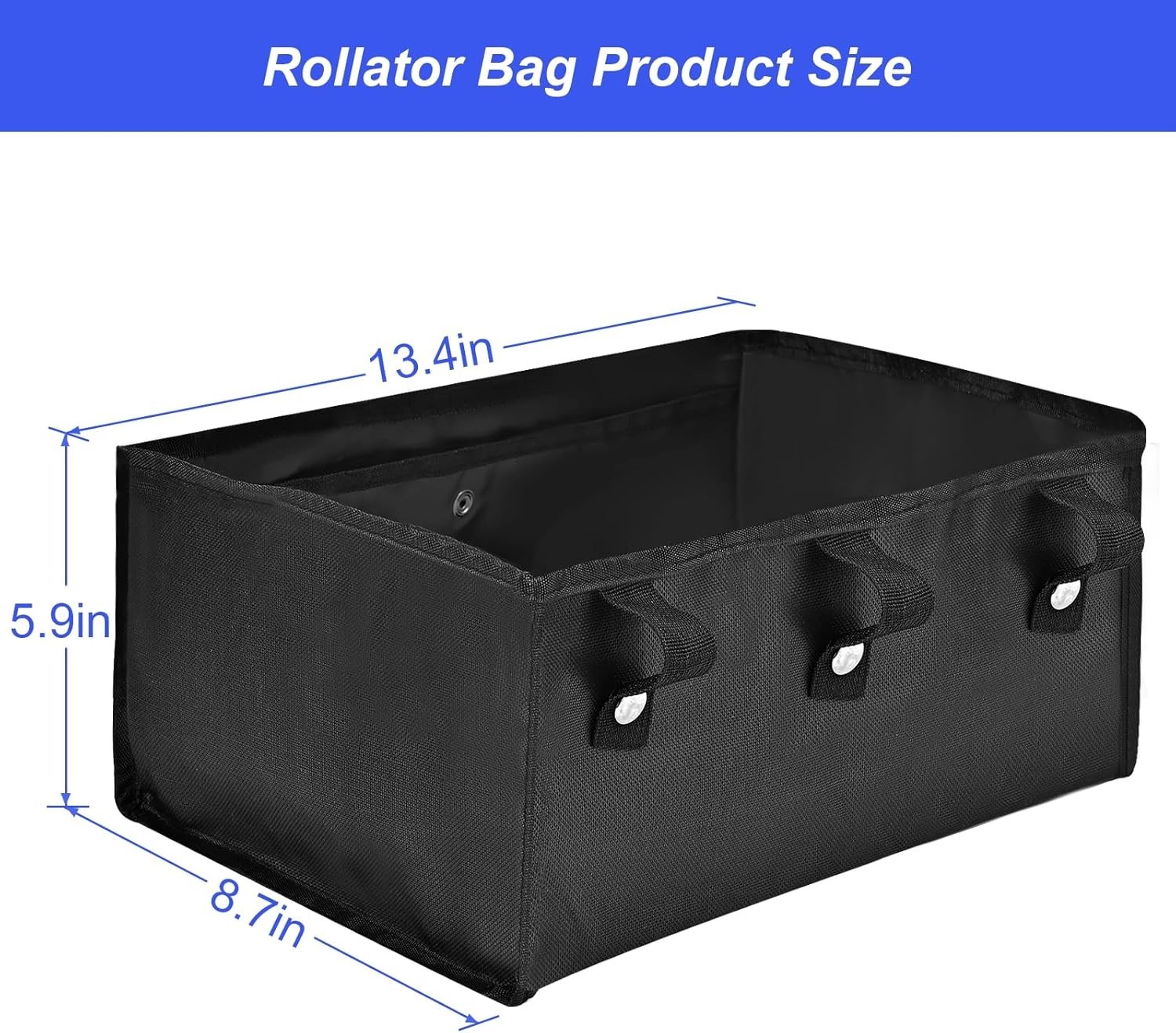 Under Seat Rollator Bag, Walker Basket, Storage for Essentials
