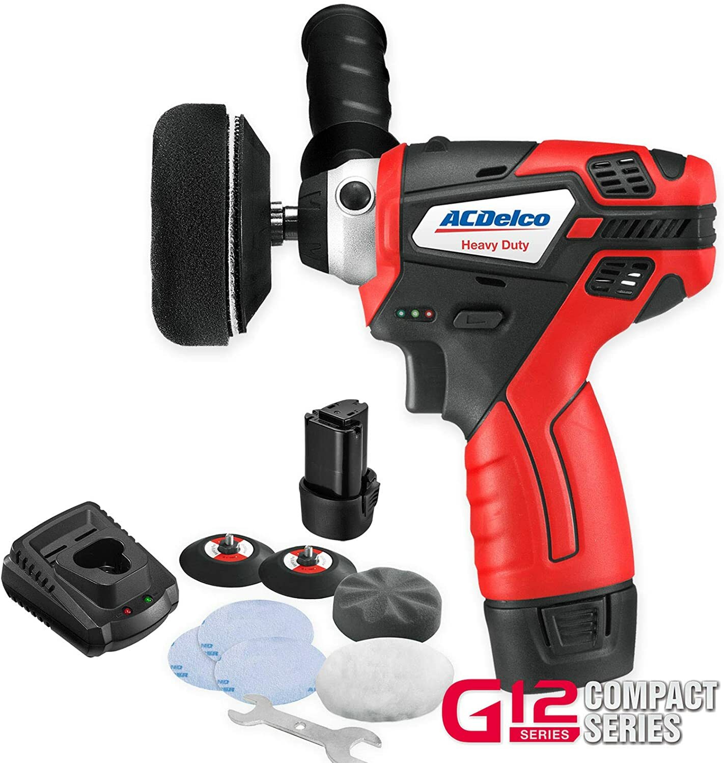 ACDelco ARS1214P G12 Series 12V 3" Mini Polisher Tool Set with Accessory Kits