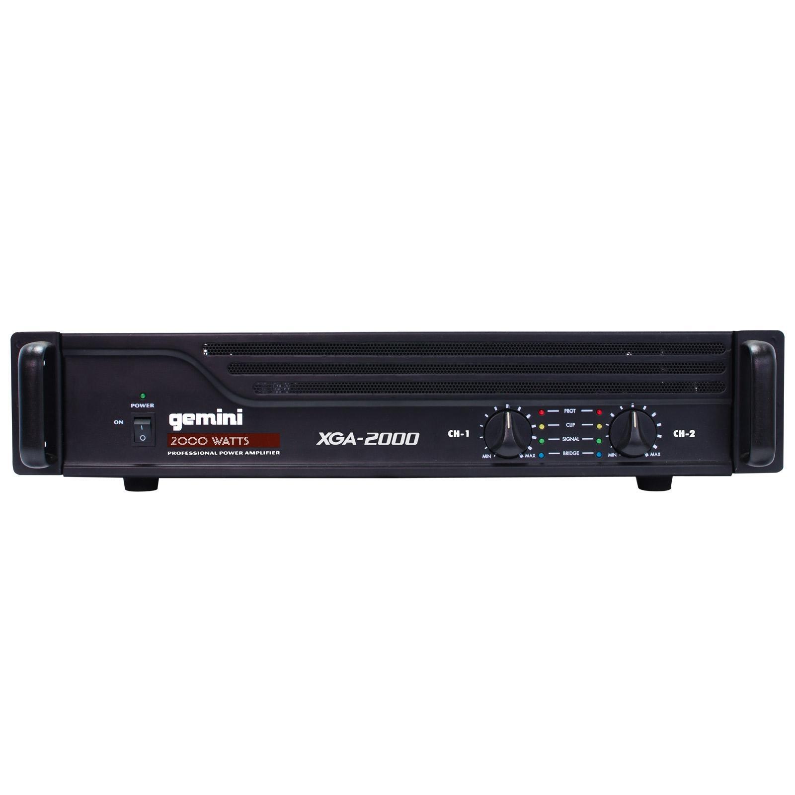 Gemini XGA-2000 2000 Watt RMS Professional DJ PA Power Amplifier Amp idjnow