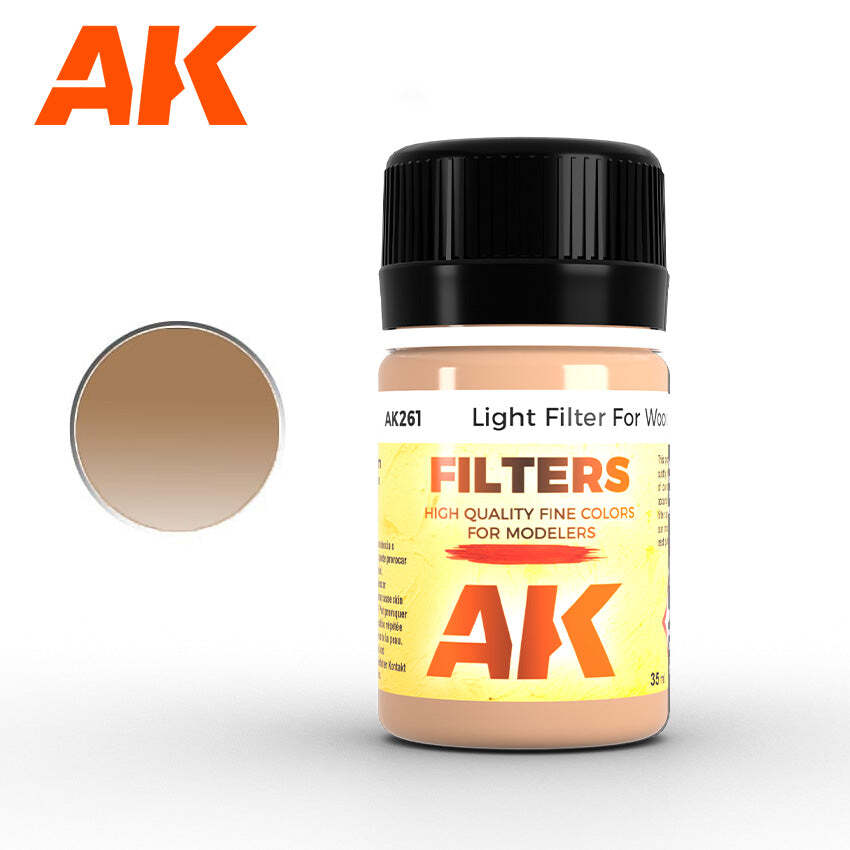 AK Interactive AK261 Ocher for Sand / Light for Wood Filters Enamel 35ml - US